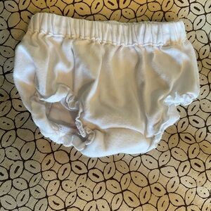 Classic White Baby Diaper Cover with Pink Lettering Charlotte